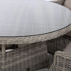 Outlet Home4you Puutarhakalustesetti TRENTO pöytä ja 4 tuolia, harmaa