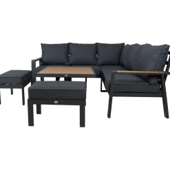 Home4you Puutarhakalustesetti PARKER 4-osainen, harmaa