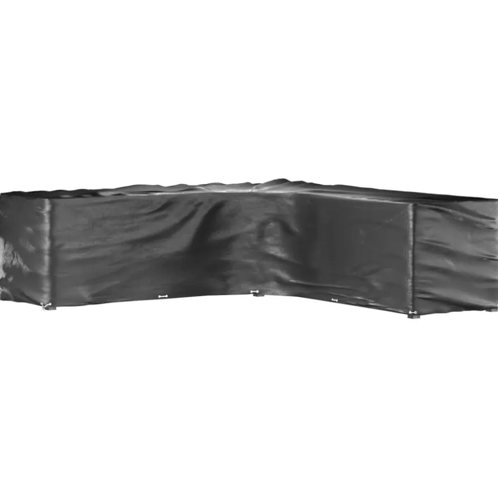 Discount FinePRICE Puutarhakalustesuoja L-muoto 12 purjerengasta 185x185x70 cm