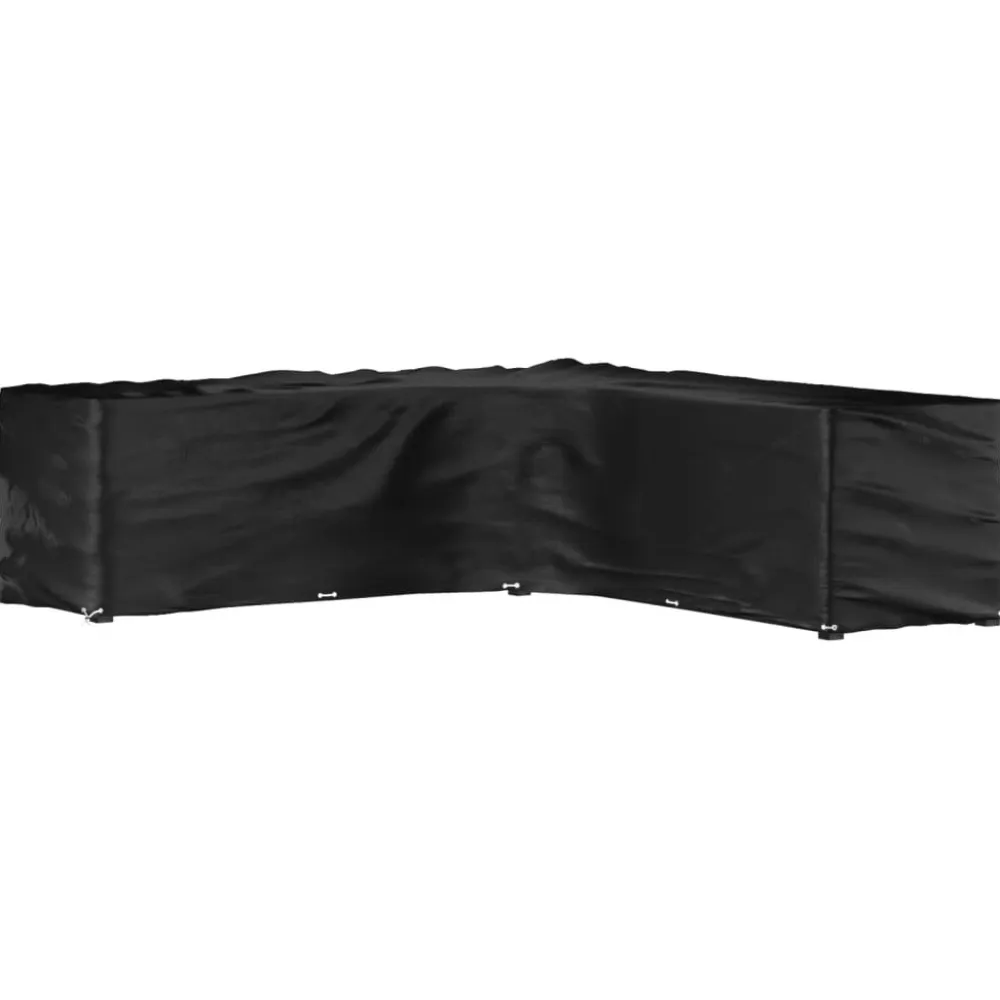 Discount FinePRICE Puutarhakalustesuoja L-muoto 12 purjerengasta 185x185x70 cm