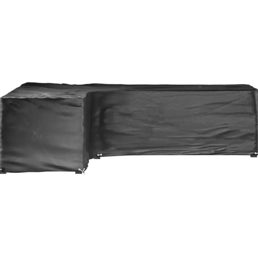Discount FinePRICE Puutarhakalustesuoja L-muoto 12 purjerengasta 185x185x70 cm