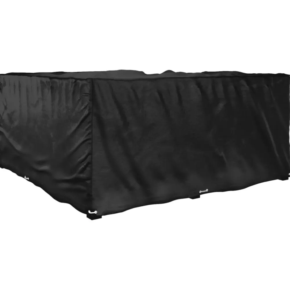 Discount FinePRICE Puutarhakalustesuoja L-muoto 12 purjerengasta 185x185x70 cm