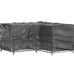 Discount FinePRICE Puutarhakalustesuoja L-muoto 12 purjerengasta 185x185x70 cm
