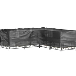 Discount FinePRICE Puutarhakalustesuoja L-muoto 12 purjerengasta 185x185x70 cm