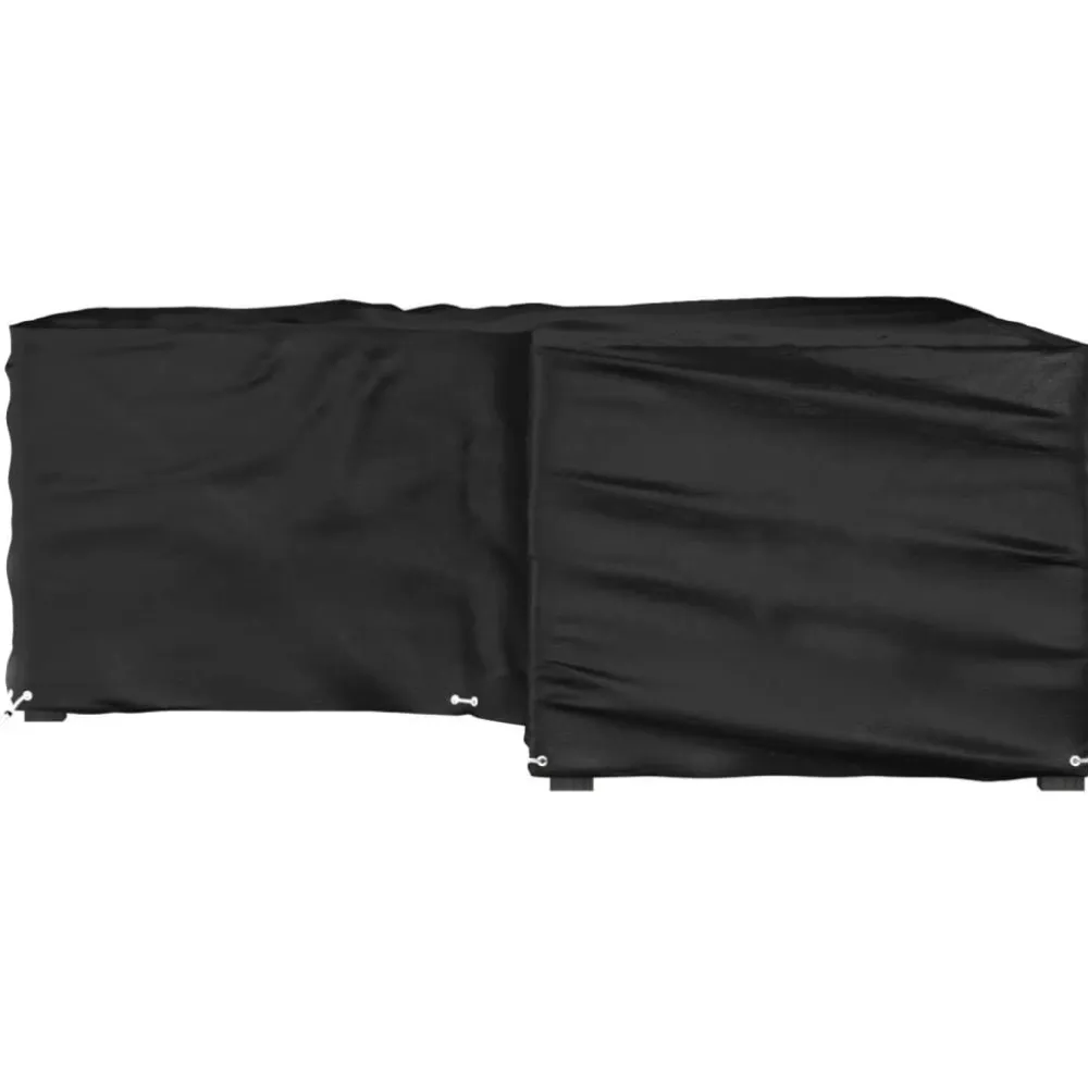 Discount FinePRICE Puutarhakalustesuoja L-muoto 12 purjerengasta 185x185x70 cm