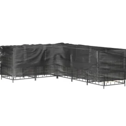 Discount FinePRICE Puutarhakalustesuoja L-muoto 12 purjerengasta 185x185x70 cm