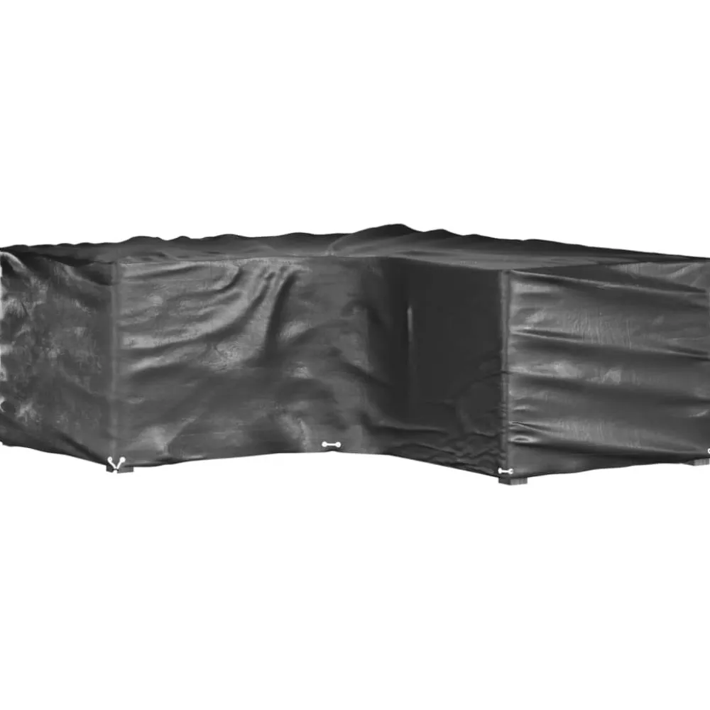 Discount FinePRICE Puutarhakalustesuoja L-muoto 12 purjerengasta 185x185x70 cm