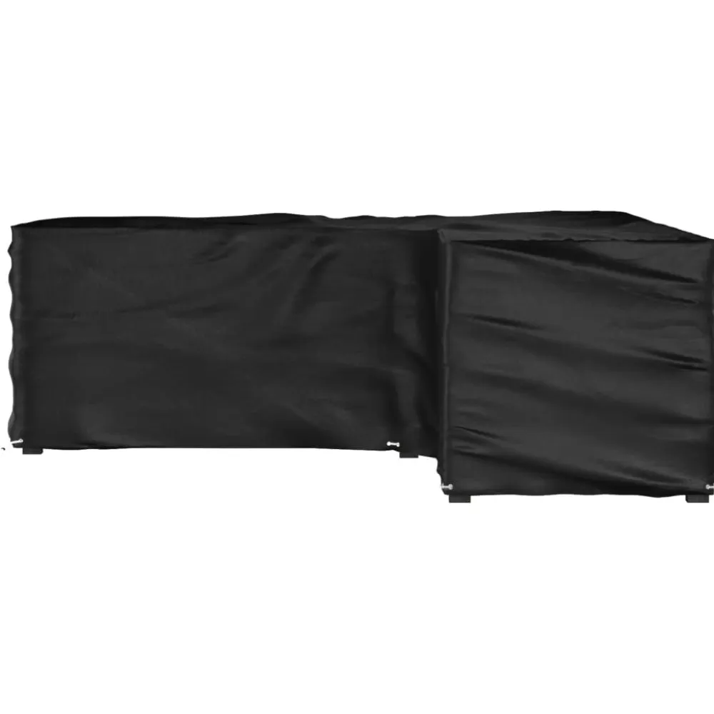 Discount FinePRICE Puutarhakalustesuoja L-muoto 12 purjerengasta 185x185x70 cm