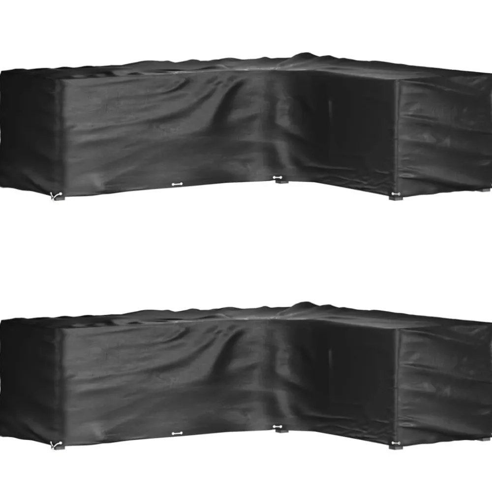 Discount FinePRICE Puutarhakalustesuoja L-muoto 12 purjerengasta 185x185x70 cm