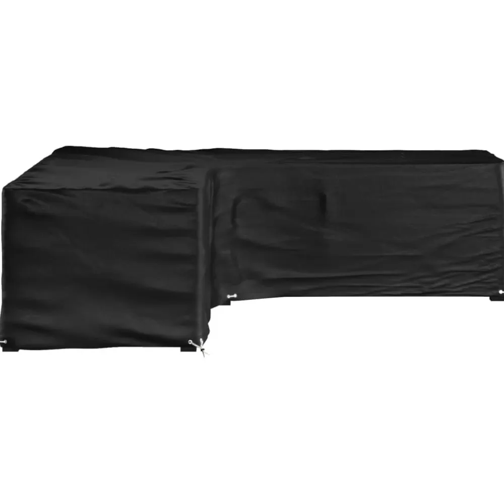 Discount FinePRICE Puutarhakalustesuoja L-muoto 12 purjerengasta 185x185x70 cm