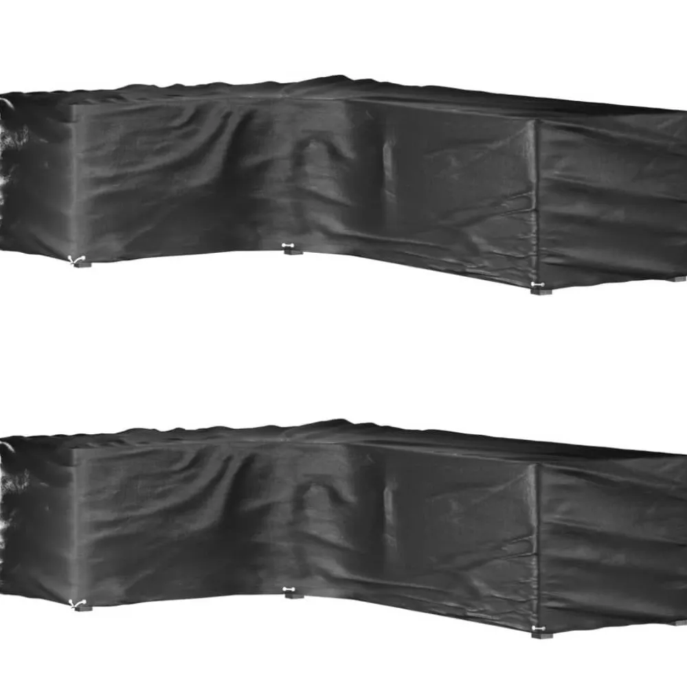 Discount FinePRICE Puutarhakalustesuoja L-muoto 12 purjerengasta 185x185x70 cm