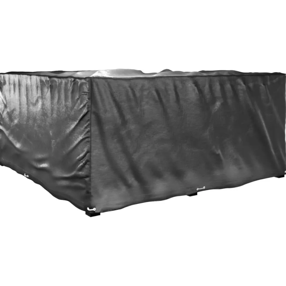 Discount FinePRICE Puutarhakalustesuoja L-muoto 12 purjerengasta 185x185x70 cm