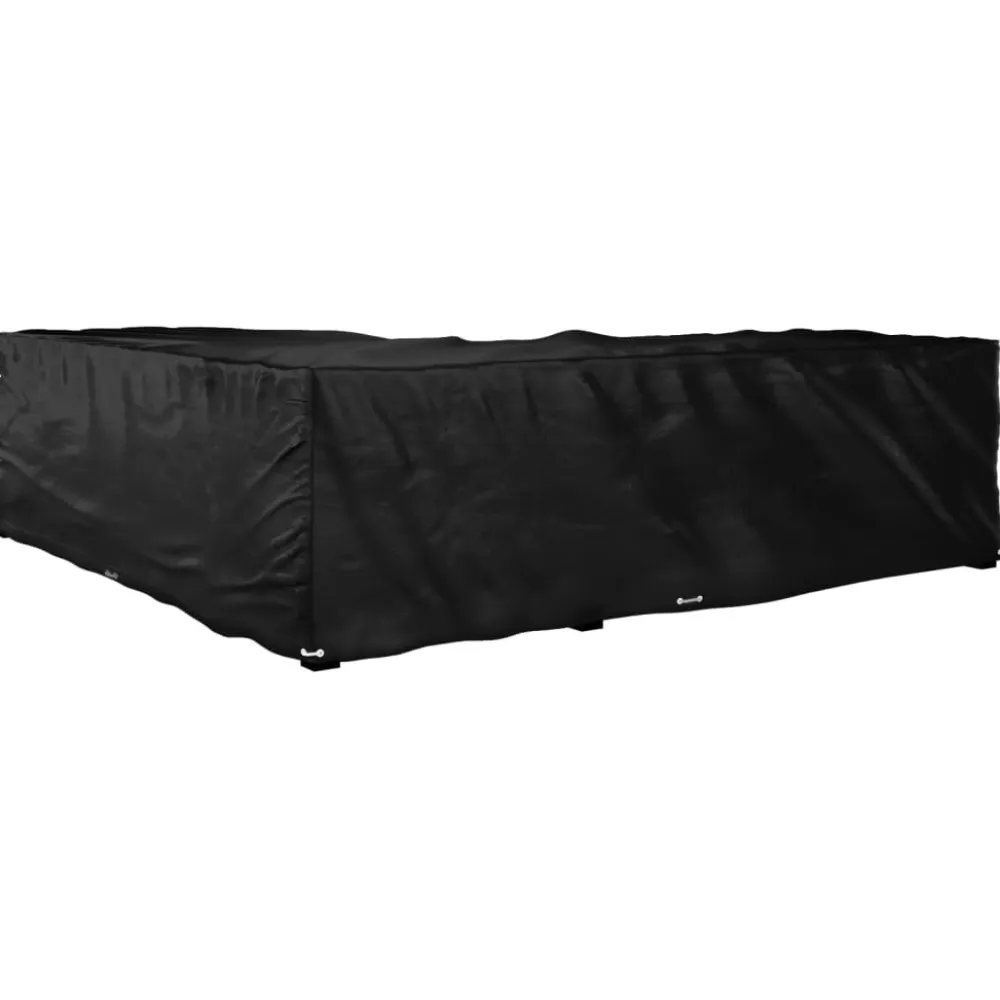 Discount FinePRICE Puutarhakalustesuoja L-muoto 12 purjerengasta 185x185x70 cm
