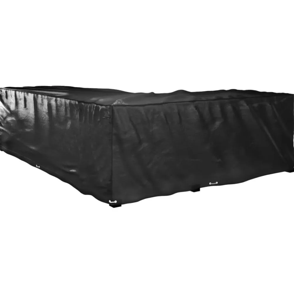 Discount FinePRICE Puutarhakalustesuoja L-muoto 12 purjerengasta 185x185x70 cm