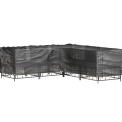 Discount FinePRICE Puutarhakalustesuoja L-muoto 12 purjerengasta 185x185x70 cm