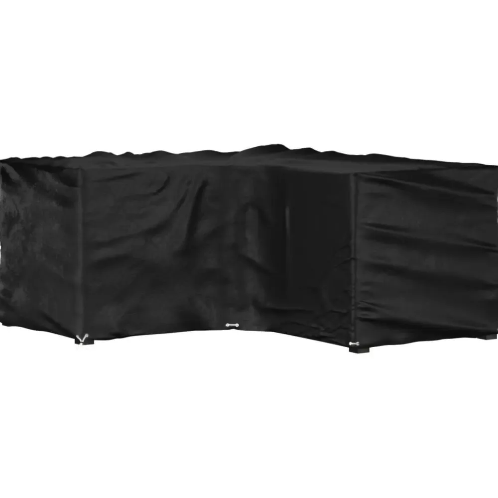 Discount FinePRICE Puutarhakalustesuoja L-muoto 12 purjerengasta 185x185x70 cm