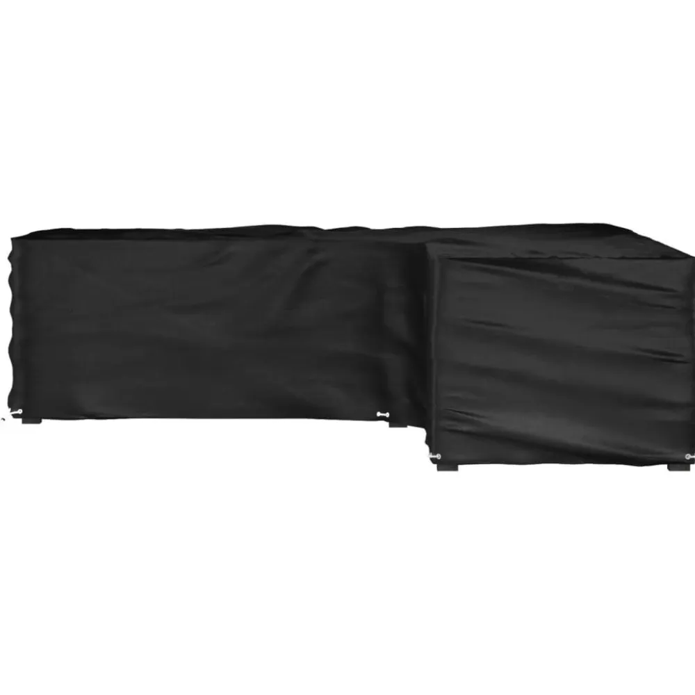 Discount FinePRICE Puutarhakalustesuoja L-muoto 12 purjerengasta 185x185x70 cm