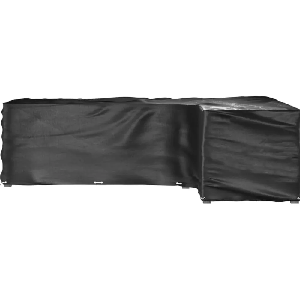 Discount FinePRICE Puutarhakalustesuoja L-muoto 12 purjerengasta 185x185x70 cm