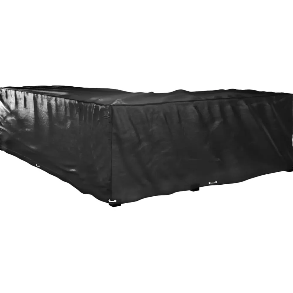Discount FinePRICE Puutarhakalustesuoja L-muoto 12 purjerengasta 185x185x70 cm