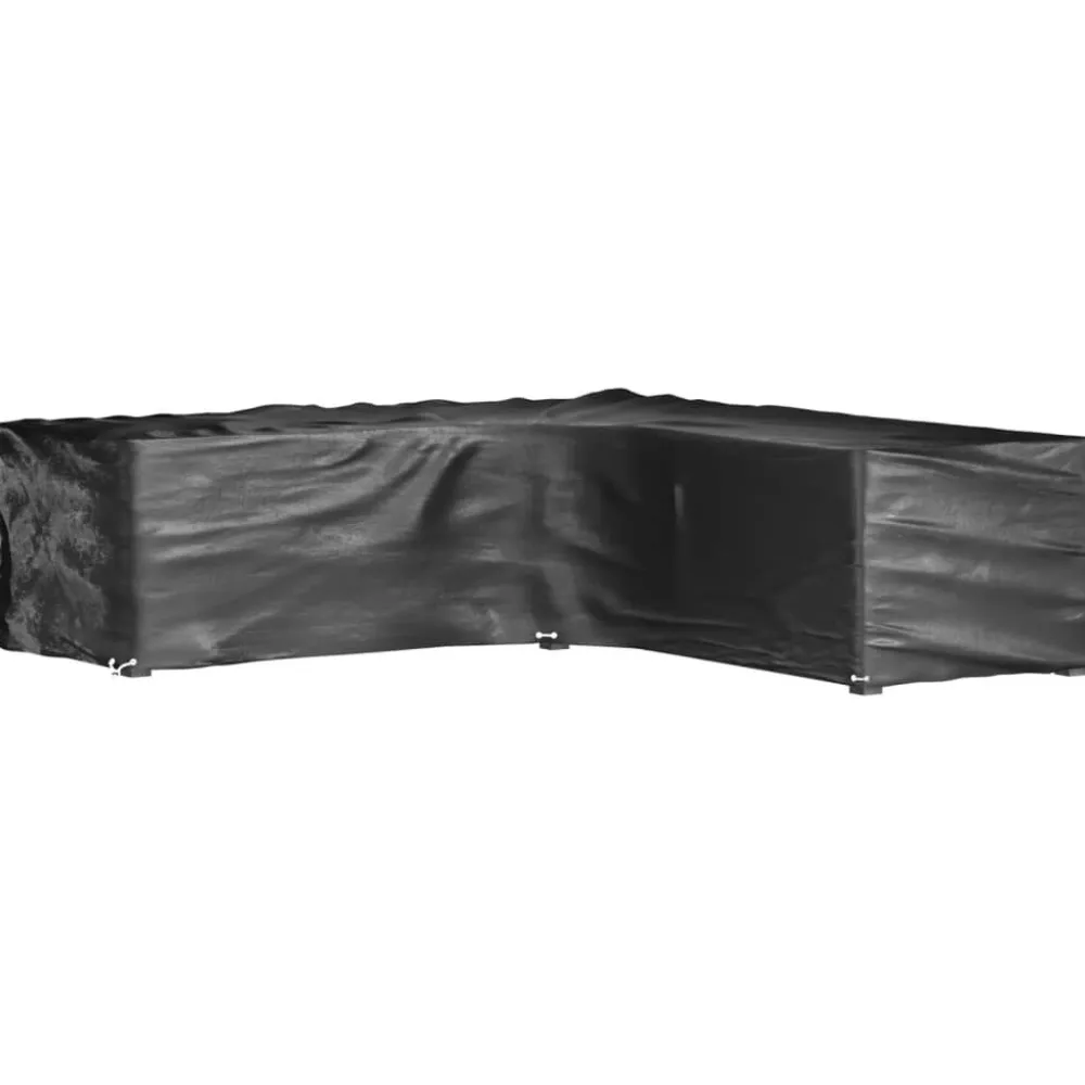 Discount FinePRICE Puutarhakalustesuoja L-muoto 12 purjerengasta 185x185x70 cm