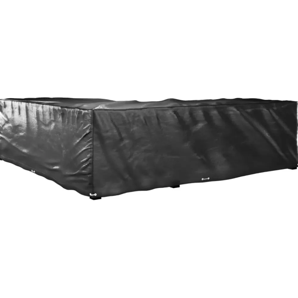 Discount FinePRICE Puutarhakalustesuoja L-muoto 12 purjerengasta 185x185x70 cm