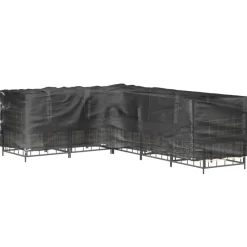 Discount FinePRICE Puutarhakalustesuoja L-muoto 12 purjerengasta 185x185x70 cm