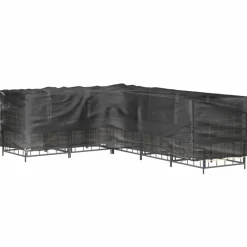 Discount FinePRICE Puutarhakalustesuoja L-muoto 12 purjerengasta 185x185x70 cm