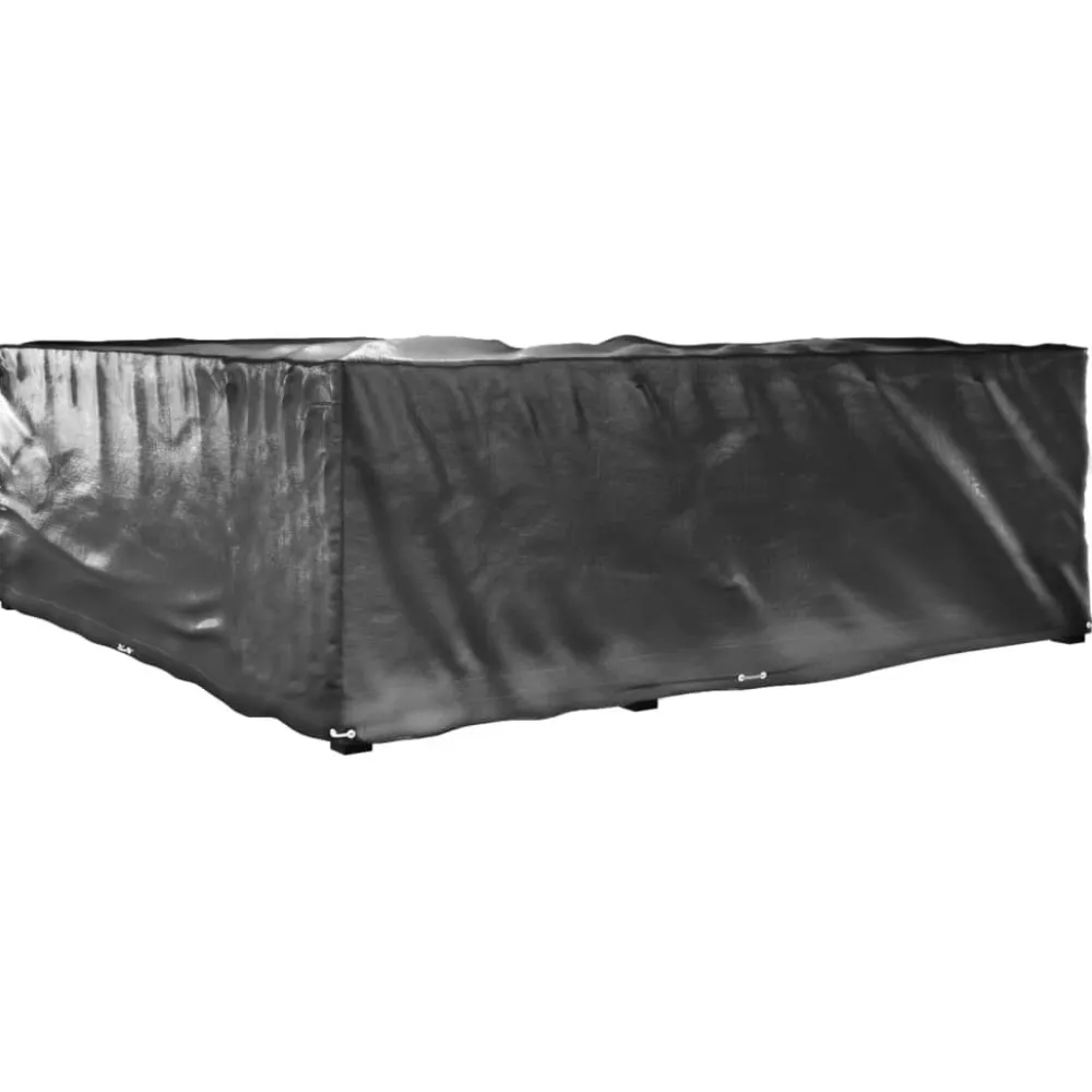 Discount FinePRICE Puutarhakalustesuoja L-muoto 12 purjerengasta 185x185x70 cm
