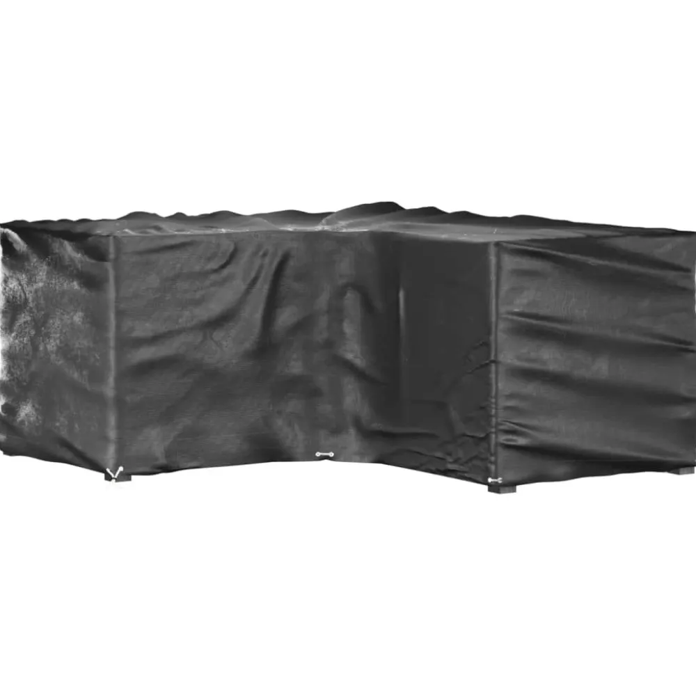 Discount FinePRICE Puutarhakalustesuoja L-muoto 12 purjerengasta 185x185x70 cm