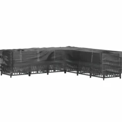 Discount FinePRICE Puutarhakalustesuoja L-muoto 12 purjerengasta 185x185x70 cm