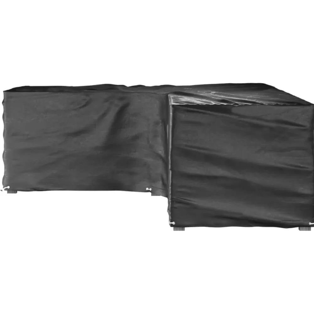 Discount FinePRICE Puutarhakalustesuoja L-muoto 12 purjerengasta 185x185x70 cm