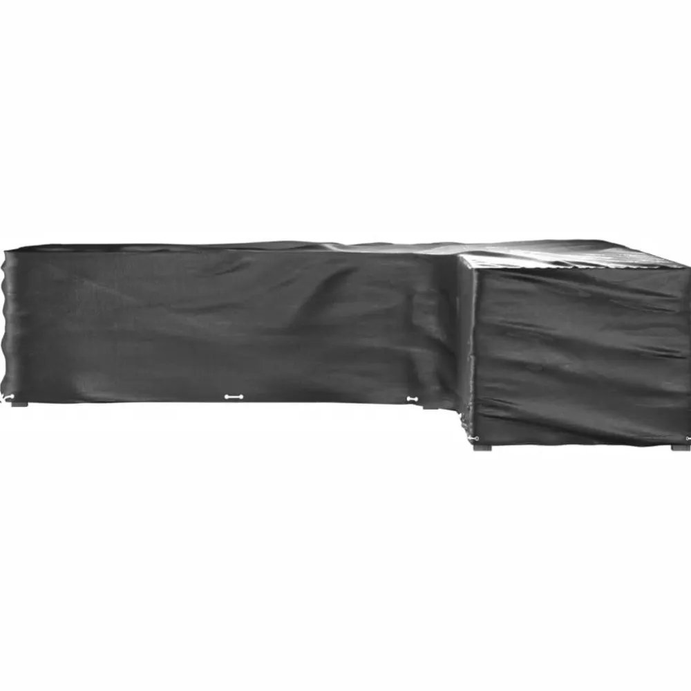 Discount FinePRICE Puutarhakalustesuoja L-muoto 12 purjerengasta 185x185x70 cm