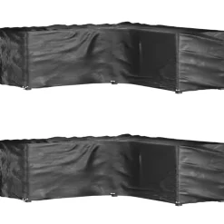 Discount FinePRICE Puutarhakalustesuoja L-muoto 12 purjerengasta 185x185x70 cm