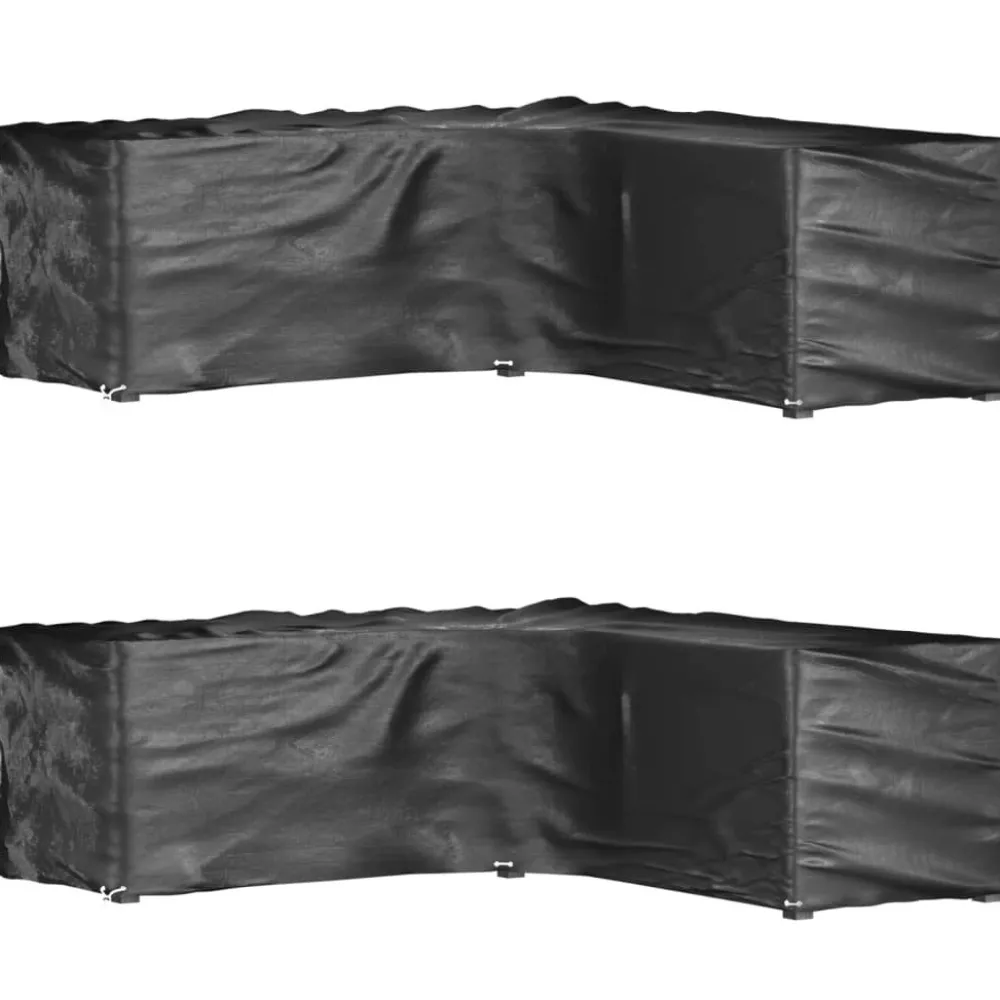 Discount FinePRICE Puutarhakalustesuoja L-muoto 12 purjerengasta 185x185x70 cm
