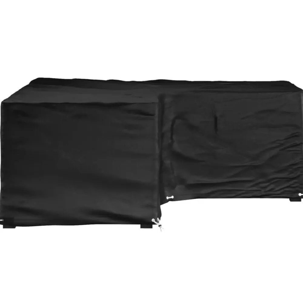 Discount FinePRICE Puutarhakalustesuoja L-muoto 12 purjerengasta 185x185x70 cm