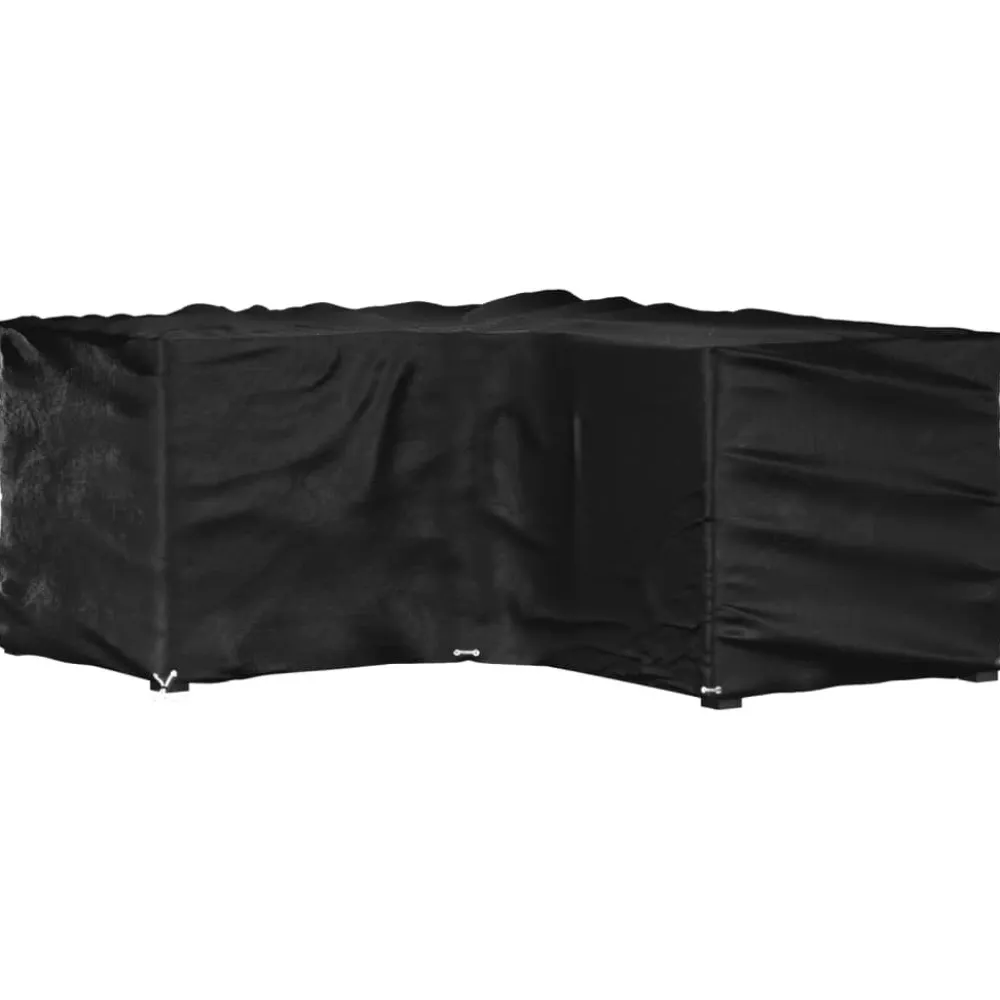 Discount FinePRICE Puutarhakalustesuoja L-muoto 12 purjerengasta 185x185x70 cm