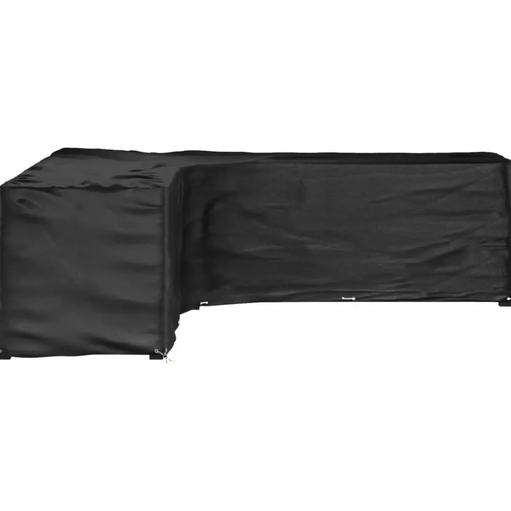 Discount FinePRICE Puutarhakalustesuoja L-muoto 12 purjerengasta 185x185x70 cm