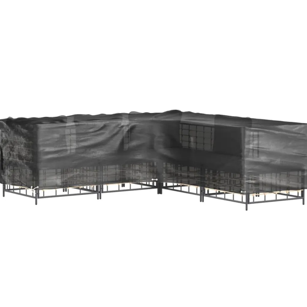 Discount FinePRICE Puutarhakalustesuoja L-muoto 12 purjerengasta 185x185x70 cm