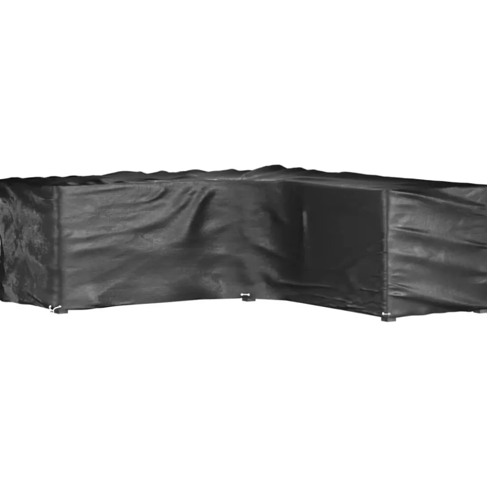 Discount FinePRICE Puutarhakalustesuoja L-muoto 12 purjerengasta 185x185x70 cm