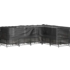 Discount FinePRICE Puutarhakalustesuoja L-muoto 12 purjerengasta 185x185x70 cm