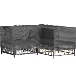Discount FinePRICE Puutarhakalustesuoja L-muoto 12 purjerengasta 185x185x70 cm