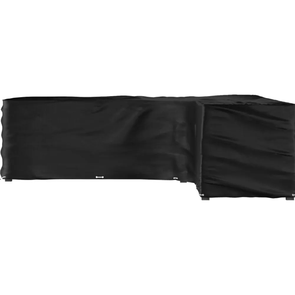 Discount FinePRICE Puutarhakalustesuoja L-muoto 12 purjerengasta 185x185x70 cm