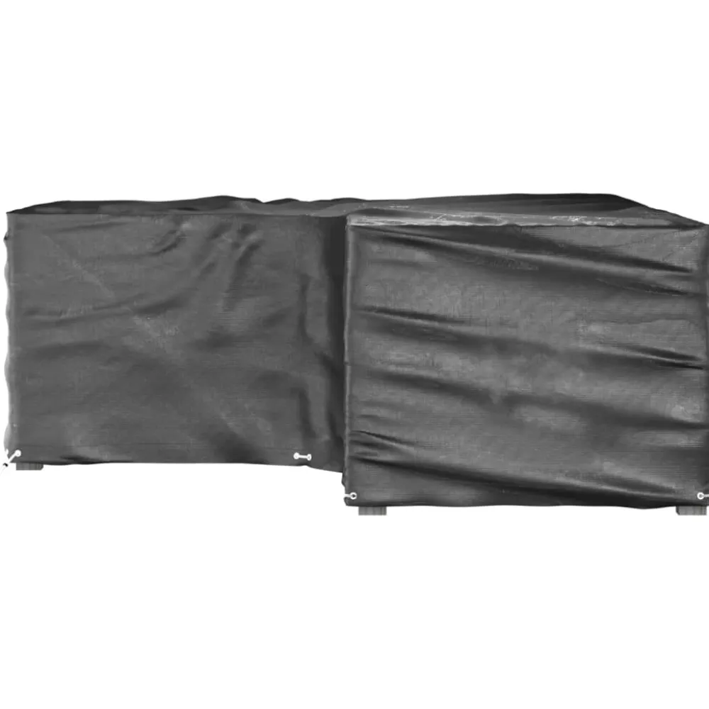Discount FinePRICE Puutarhakalustesuoja L-muoto 12 purjerengasta 185x185x70 cm