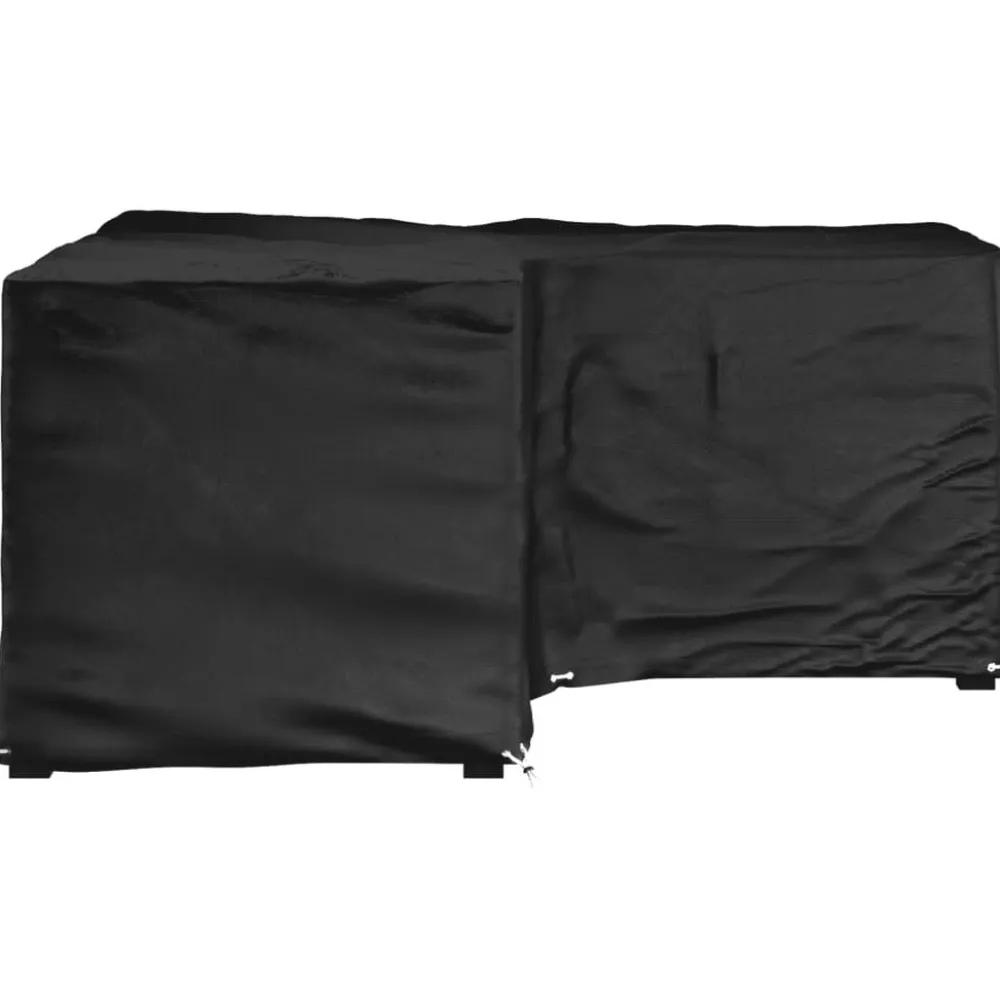 Discount FinePRICE Puutarhakalustesuoja L-muoto 12 purjerengasta 185x185x70 cm