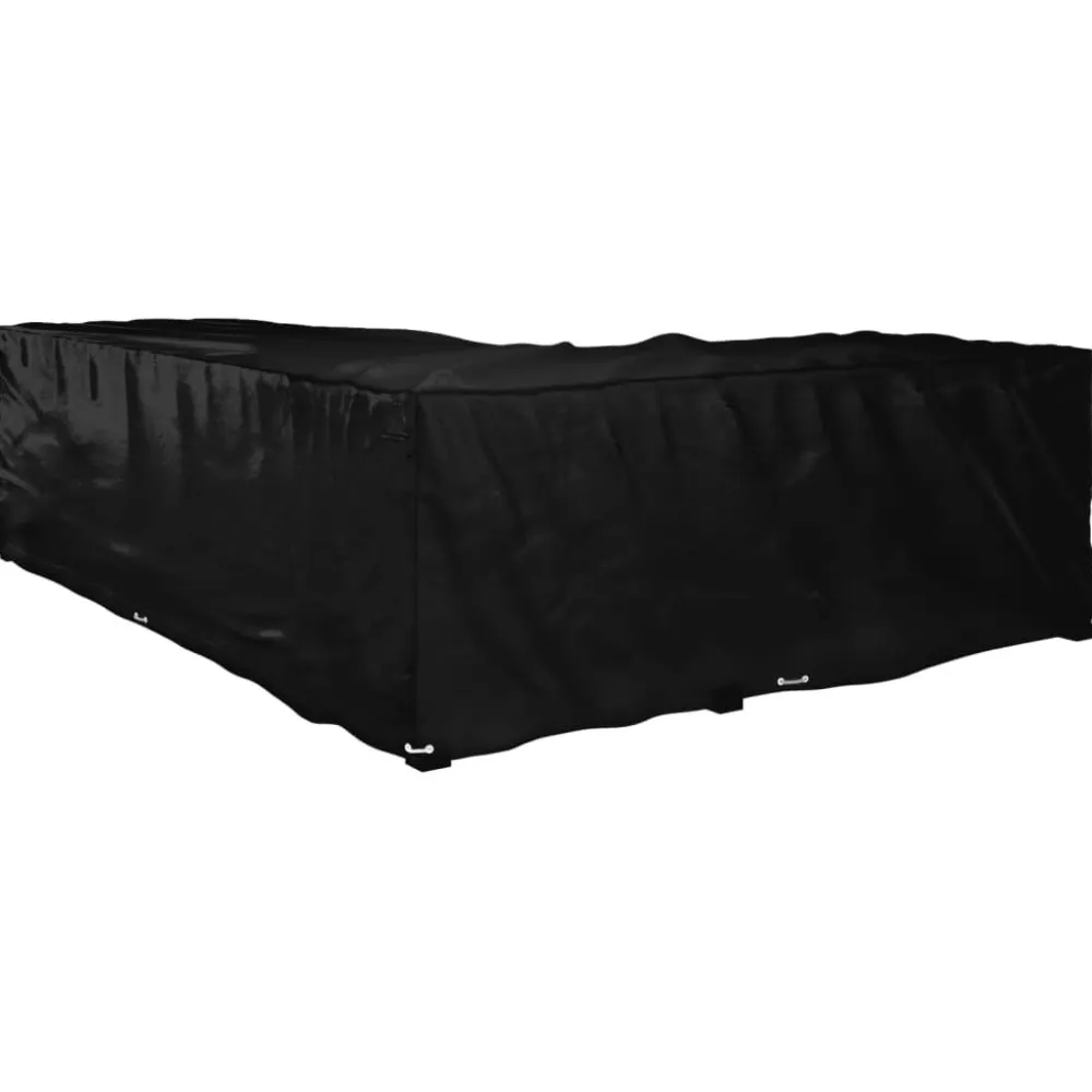 Discount FinePRICE Puutarhakalustesuoja L-muoto 12 purjerengasta 185x185x70 cm