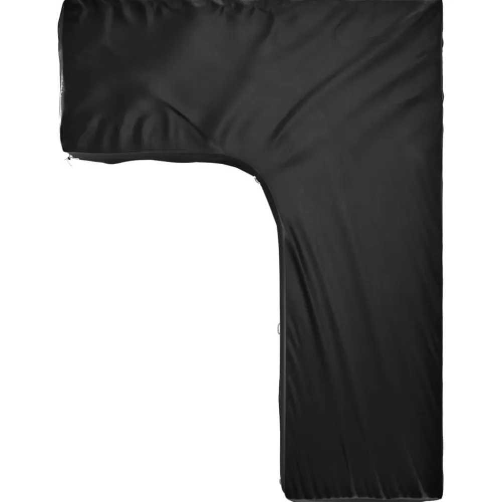 Discount FinePRICE Puutarhakalustesuoja L-muoto 12 purjerengasta 185x185x70 cm