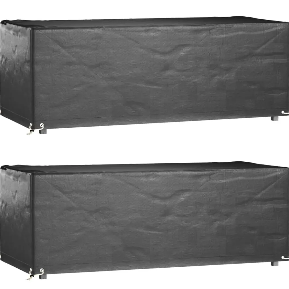 Outlet FinePRICE Puutarhakalustesuojat 2 kpl 8 purjerengasta 192x82x65 cm