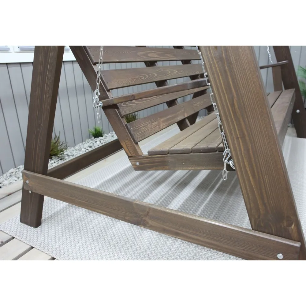 Baltic Garden Puutarhakeinu katoksella Pelle 165cm ruskea/beige
