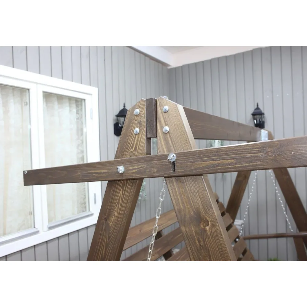 Baltic Garden Puutarhakeinu katoksella Pelle 165cm ruskea/beige