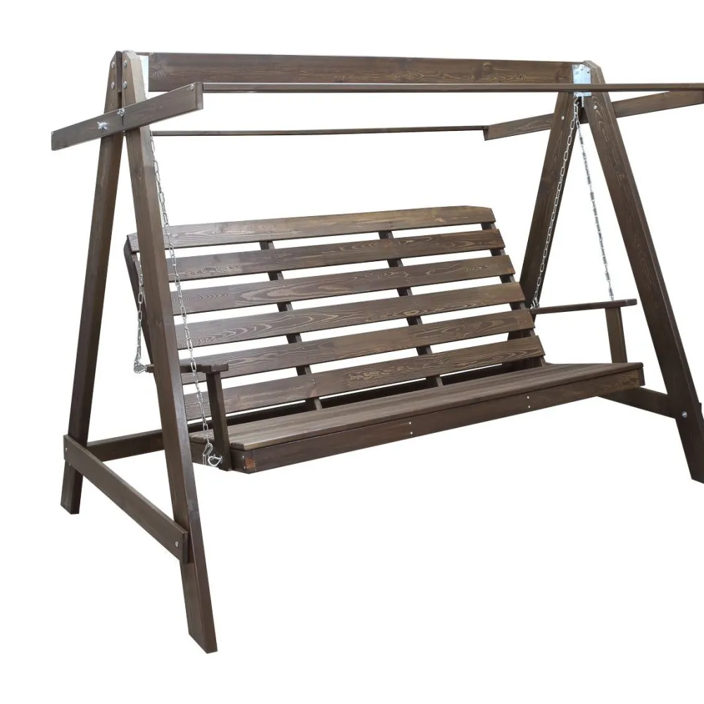 Baltic Garden Puutarhakeinu katoksella Pelle 165cm ruskea/beige